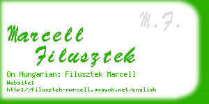 marcell filusztek business card